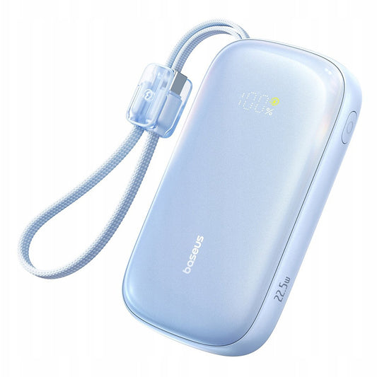 Baseus EnerFill FC21 Qpow 3 Ultra External Battery, 10000mAh, 22.5W, QC + PD, 1 x USB-A - 1 x USB-C, Blue E0027L03