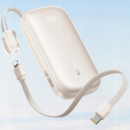 Baseus EnerFill FC21 Qpow 3 Ultra External Battery, 10000mAh, 22.5W, QC + PD, 1 x USB-A - 1 x USB-C, Beige E0027L01