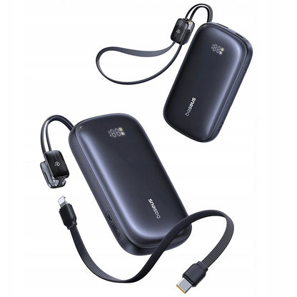 Baseus EnerFill FC21 Qpow 3 Ultra External Battery, 20000mAh, 22.5W, QC + PD, 1 x USB-A - 1 x USB-C, Black E0027M00