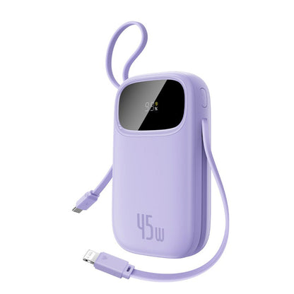 Batterie Externe Baseus EnerFill FC31 Qpow 3, 10000mAh, 45W, QC + PD, 1 x Lightning - 1 x USB-A - 2 x USB-C, Mauve E0028C02