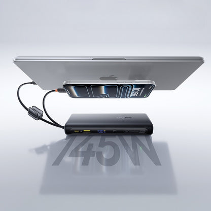 Externe Batterie Baseus EnerFill FC41, 25000mAh, 145W, QC + PD, 1 x USB-A - 3 x USB-C, Schwarz E0028H03