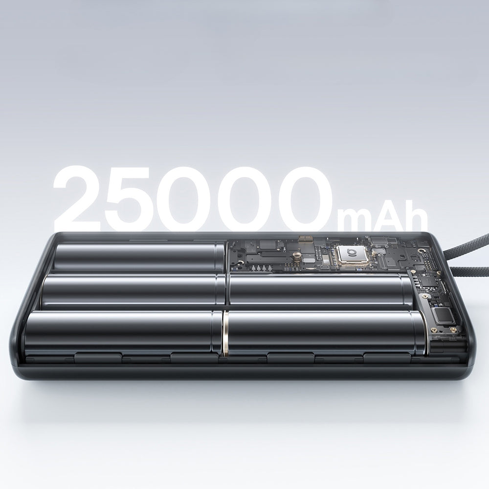 Externe Batterie Baseus EnerFill FC41, 25000mAh, 145W, QC + PD, 1 x USB-A - 3 x USB-C, Schwarz E0028H03