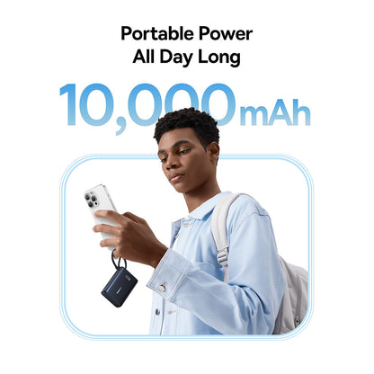 Batteria Esterna Baseus PicoGo, 10000mAh, 45W, QC + PD, 1 x USB-A - 2 x USB-C, Nera P10076803123-00