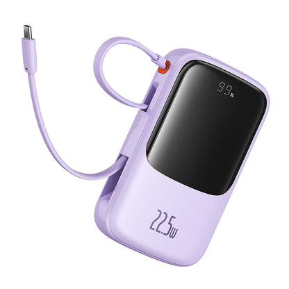 Batterie Externe Baseus Qpow Pro+, 10000mAh, 22.5W, QC + PD, 1 x USB-A - 2 x USB-C, Mauve P10067101513-00