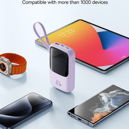 Batterie Externe Baseus Qpow Pro+, 10000mAh, 22.5W, QC + PD, 1 x USB-A - 2 x USB-C, Mauve P10067101513-00