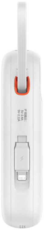 Batterie Externe Baseus Qpow2, 10000mAh, 22.5W, QC + PD, 1 x Lightning - 1 x USB-A - 2 x USB-C, Blanche P10055003223-00