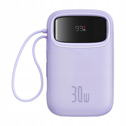 Batteria Esterna Baseus Qpow2, 10000mAh, 30W, QC + PD, 1 x USB-A - 3 x USB-C, Viola P10055008513-00