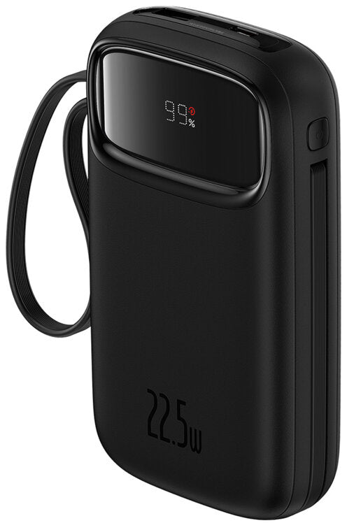 Externer Akku Baseus Qpow2, 10000mAh, 22.5W, QC + PD, 1 x Lightning - 1 x USB-A - 2 x USB-C, Schwarz P10055003113-00