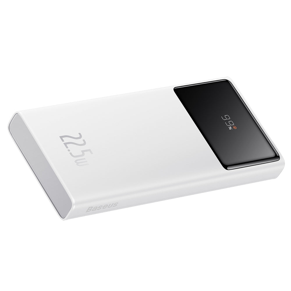 Batteria Esterna Baseus Star Lord, 10000mAh, 22.5W, QC + PD, 1 x USB-C - 2 x USB-A, Bianca PPXJ100002