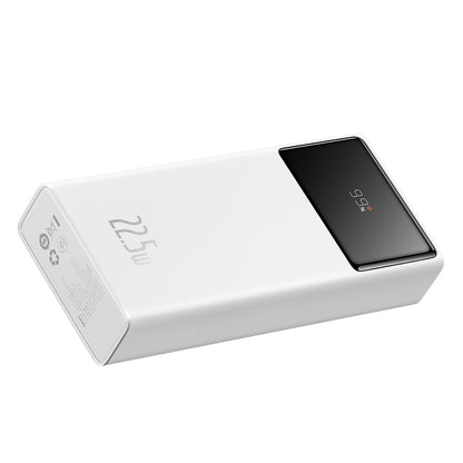 Baseus Star Lord External Battery, 20000mAh, 22.5W, QC + PD, 1 x USB-C - 2 x USB-A, White PPXJ080002