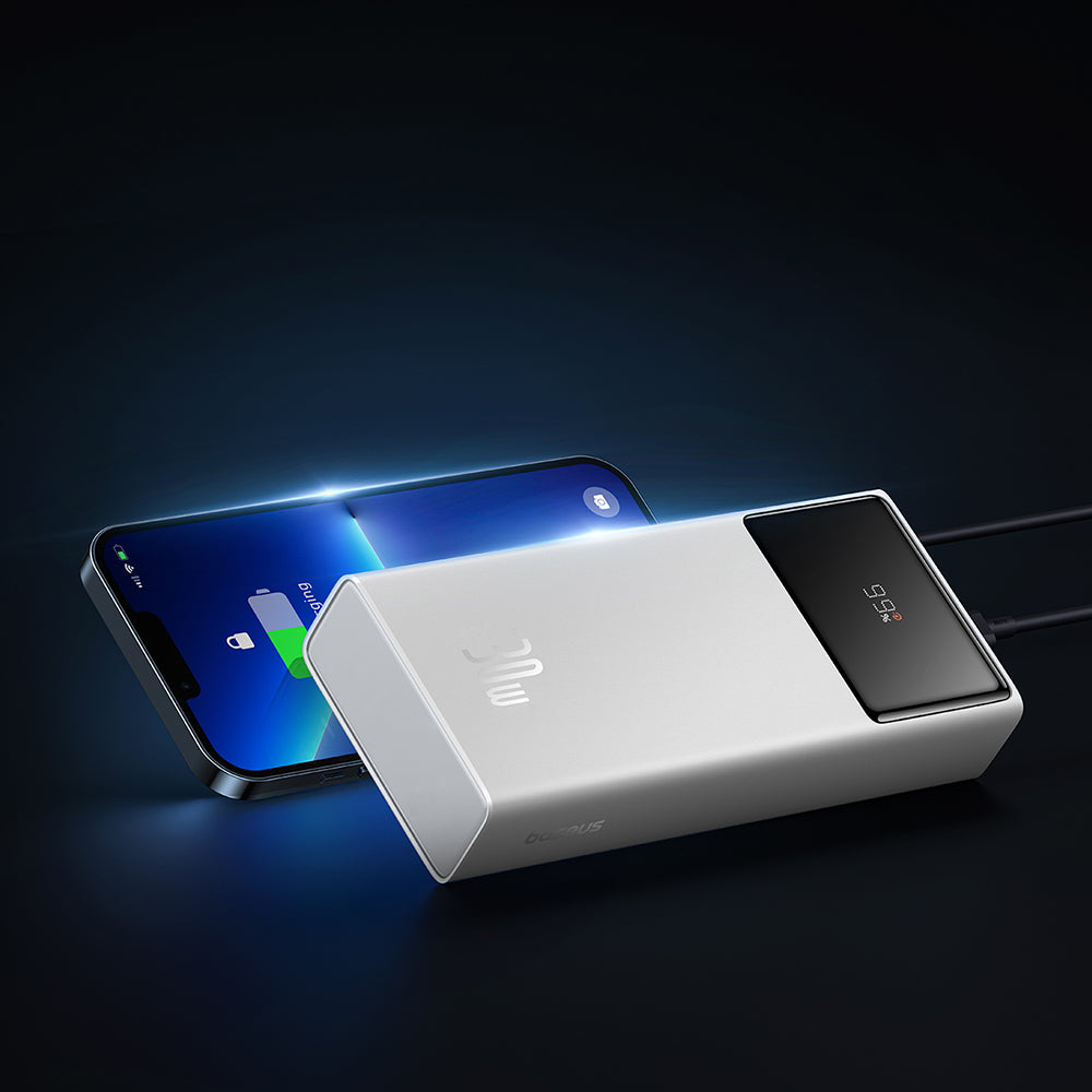 Batteria Esterna Baseus Star Lord, 20000mAh, 30W, QC + PD, 1 x USB-C - 2 x USB-A, Bianca P10022904213-00
