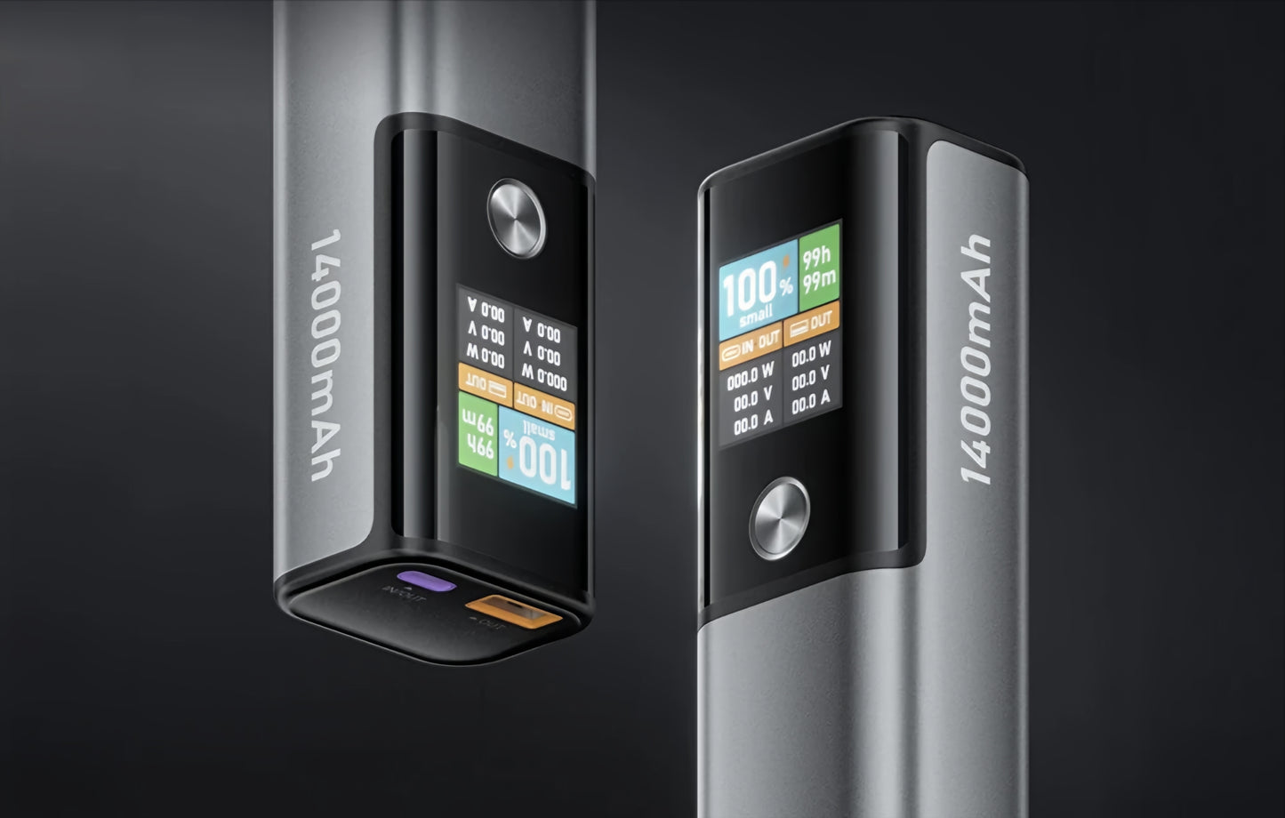 Externe Batterie BlitzWolf BW-P23, 14000mAh, 100W, QC + PD, 1 x USB-A - 1 x USB-C, Grau