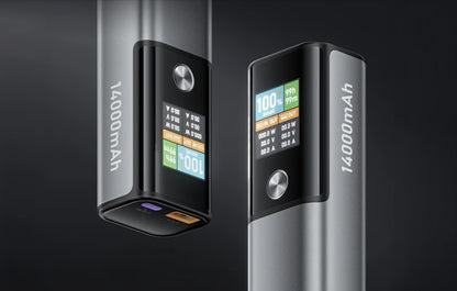 Externe Batterie BlitzWolf BW-P23, 14000mAh, 100W, QC + PD, 1 x USB-A - 1 x USB-C, Grau