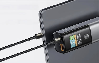 Externe Batterie BlitzWolf BW-P23, 14000mAh, 100W, QC + PD, 1 x USB-A - 1 x USB-C, Grau
