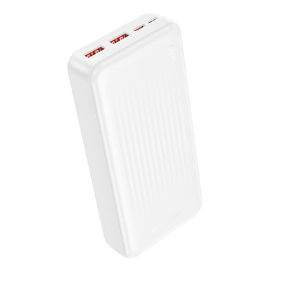 Externer Akku Borofone BJ80A Clever, 20000mAh, 22.5W, QC + PD, 1 x USB-C - 2 x USB-A, Weiß