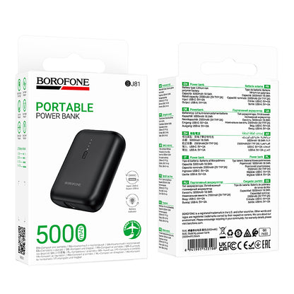 Externe Batterie Borofone BJ81 Stability, 5000mAh, 10W, 1 x USB-A, Schwarz