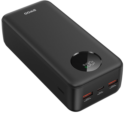 Batterie Externe BWOO BO-P64, 30000mAh, 22.5W, QC + PD, 1 x USB-C - 2 x USB-A, Noire