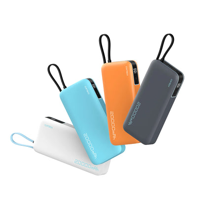 Batterie Externe Cuktech LPB200N, 20000mAh, 45W, QC + PD, 1 x USB-A - 2 x USB-C, Blanche CUKP200NGLLG