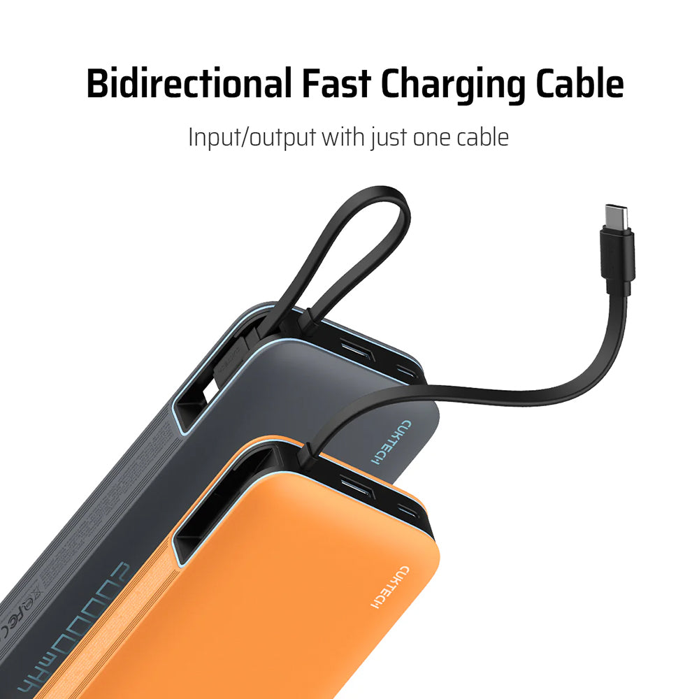 Batterie Externe Cuktech LPB200N, 20000mAh, 45W, QC + PD, 1 x USB-A - 2 x USB-C, Blanche CUKP200NGLLG