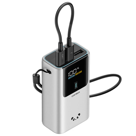 Batterie Externe Cuktech PB1055, 10000mAh, 55W, QC + PD, 1 x USB-A - 2 x USB-C, Gris CKPB1055GBTG