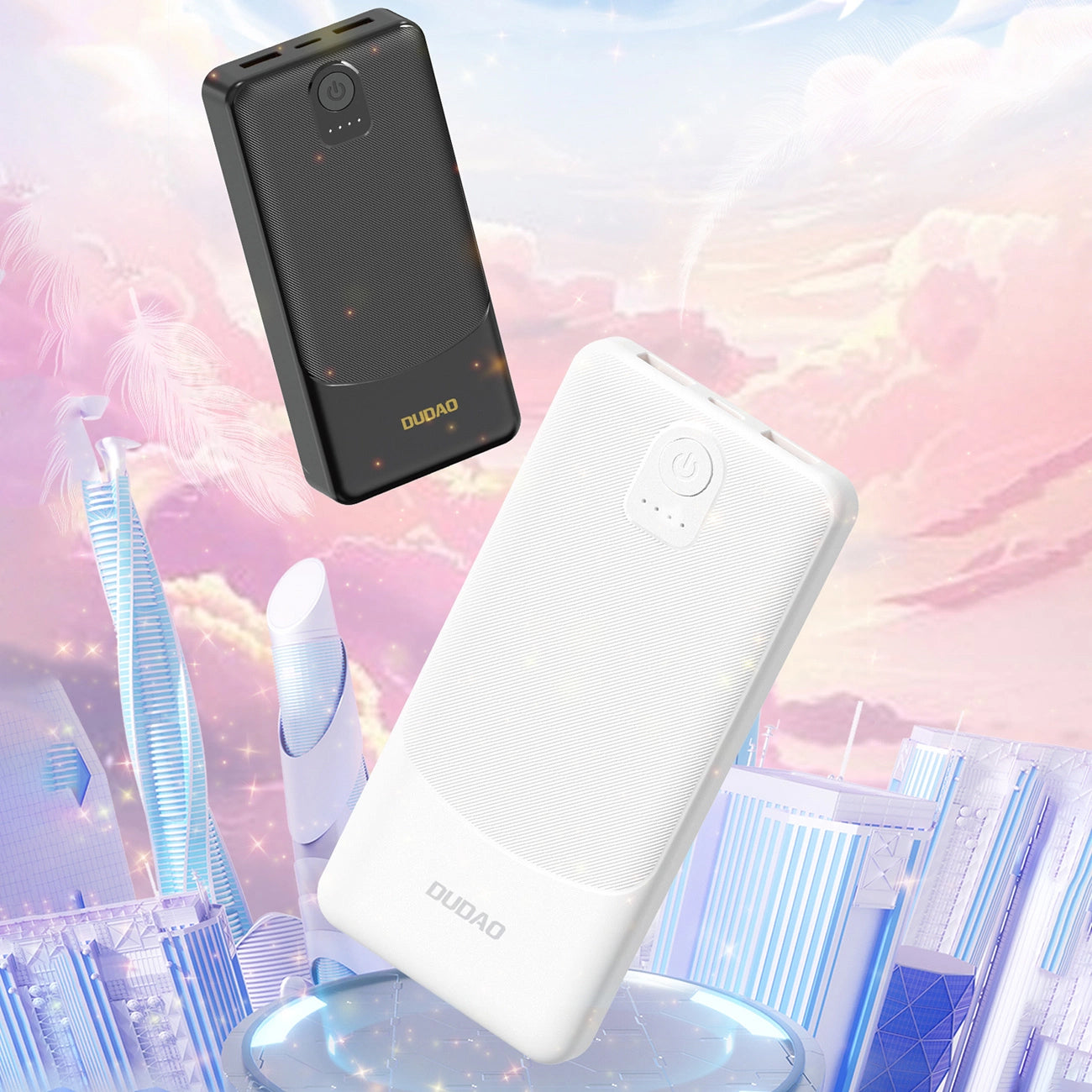 Batterie Externe Dudao K10, 10000mAh, 12W, 2 x USB-A, Noire