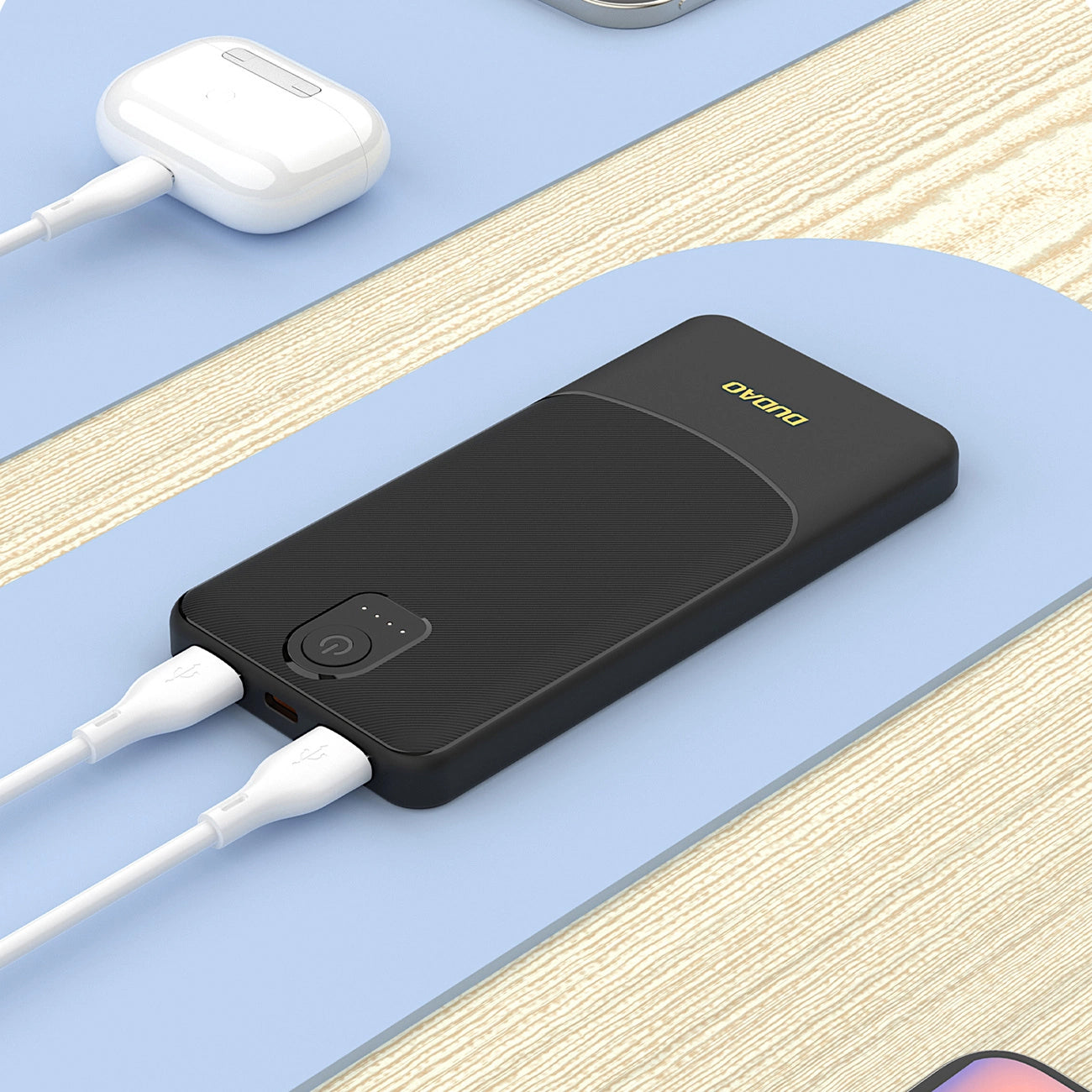 Batterie Externe Dudao K10, 10000mAh, 12W, 2 x USB-A, Noire