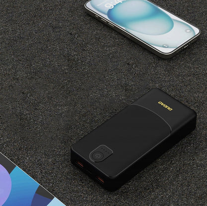 Externer Akku Dudao K10Pro, 20000mAh, 12W, 2 x USB-A, Schwarz