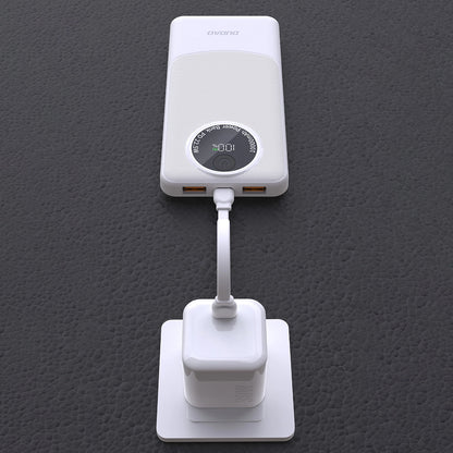Batteria Esterna Dudao K12, 10000mAh, 22.5W, QC + PD, 1 x USB-C - 2 x USB-A, Bianca