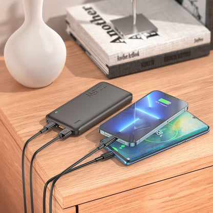 Batteria Esterna HOCO J101, 10000mAh, 22.5W, QC + PD, 1 x USB-C - 2 x USB-A, Nera