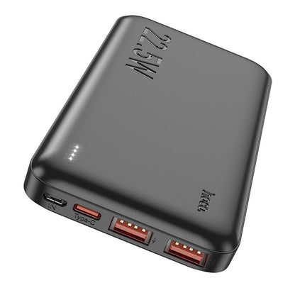 Batteria Esterna HOCO J101, 10000mAh, 22.5W, QC + PD, 1 x USB-C - 2 x USB-A, Nera