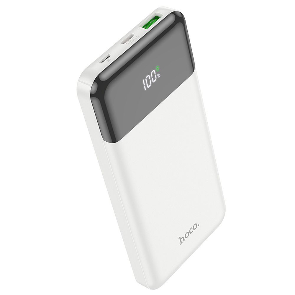 Batteria Esterna HOCO J102, 10000mAh, 20W, QC + PD, 1 x USB-A - 1 x USB-C, Bianca