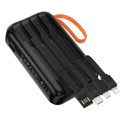 Batterie Externe HOCO J151, 10000mAh, 10W, 1 x Lightning - 1 x microUSB - 1 x USB-A - 1 x USB-C, Noire