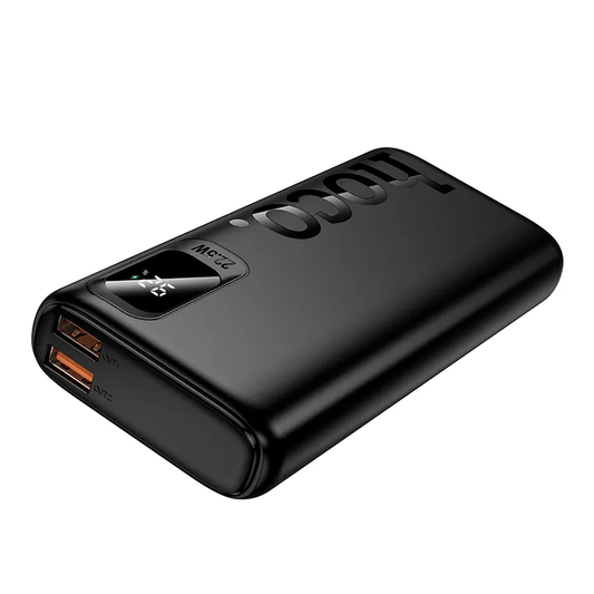 Batteria Esterna HOCO J158 Pro, 10000mAh, 22.5W, QC + PD, 1 x USB-C - 2 x USB-A, Nera