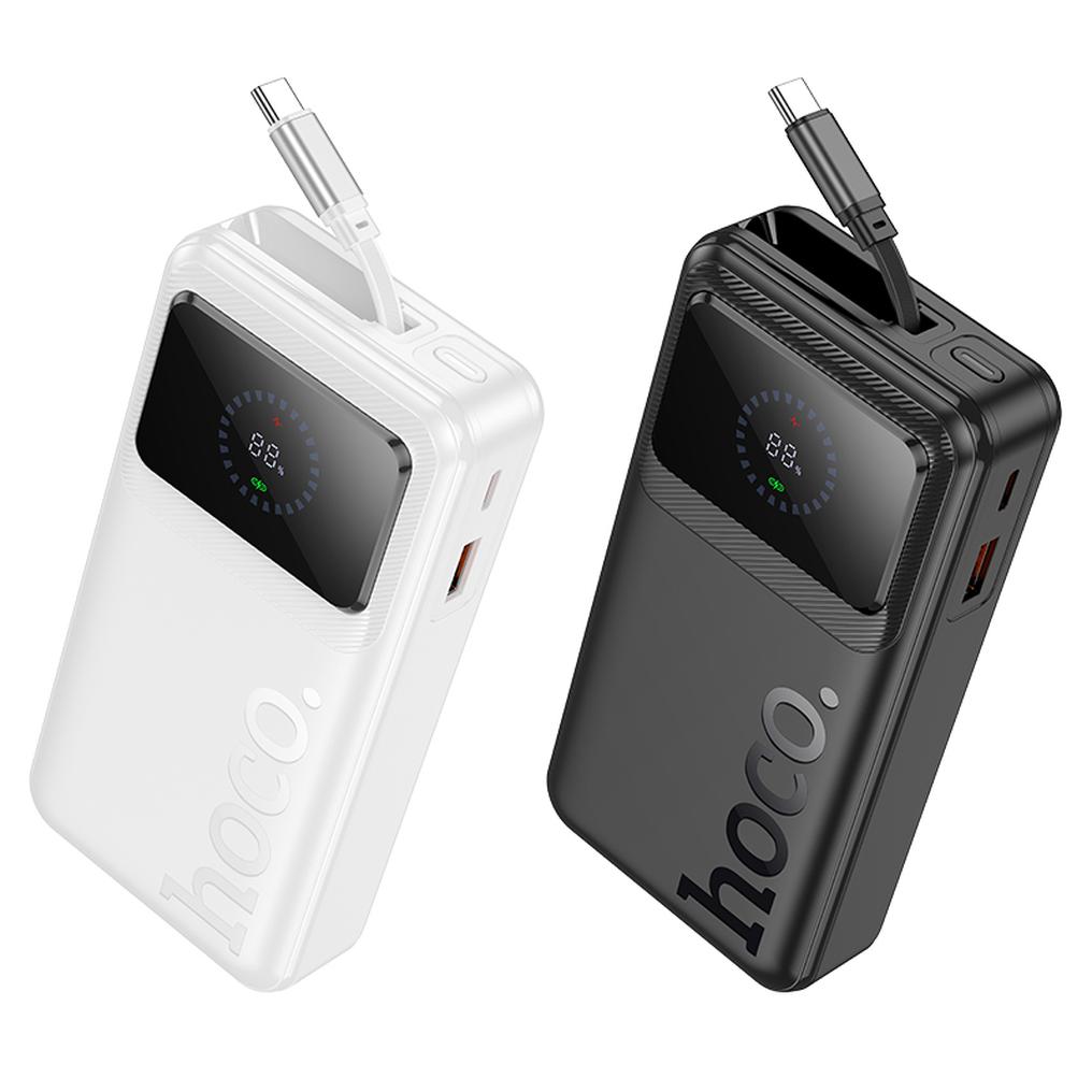 HOCO Q41 Powerbank, 20000 mAh, 22,5 W, QC + PD, 1 × USB-A – 2 × USB-C, Weiß