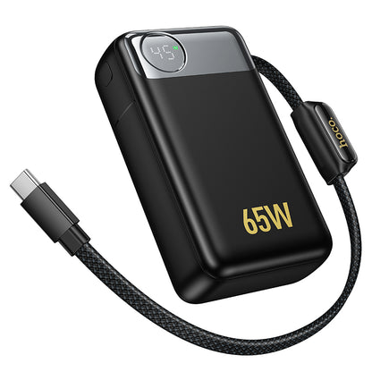 Batterie Externe HOCO Q53, 12000mAh, 65W, QC + PD, 1 x USB-A - 2 x USB-C, Noire