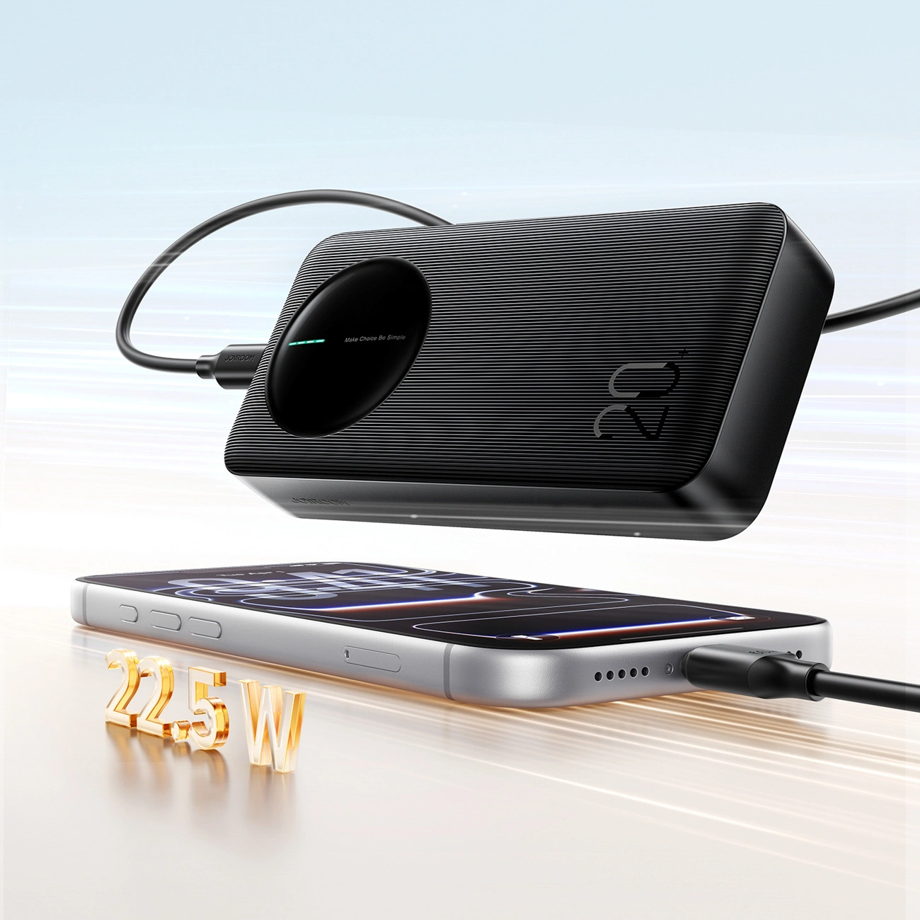 Externer Akku Joyroom JR-PBF14 Pro, 20000mAh, 22.5W, QC + PD, 1 x USB-C - 2 x USB-A, Schwarz