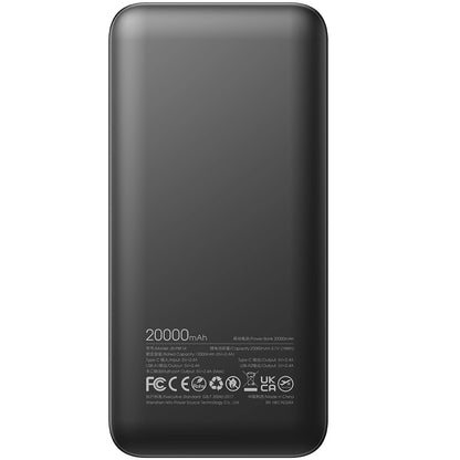 Batteria Esterna Joyroom JR-PBF14, 20000mAh, 12W, 1 x USB-C - 2 x USB-A, Nera