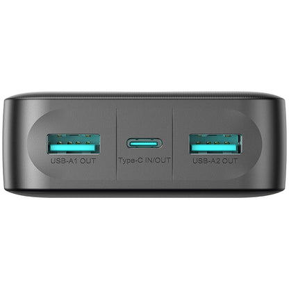 Batteria Esterna Joyroom JR-PBF14, 20000mAh, 12W, 1 x USB-C - 2 x USB-A, Nera