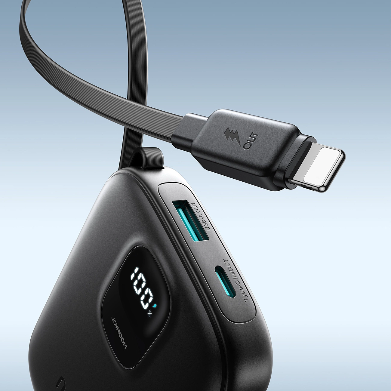 Batteria Esterna Joyroom JR-PBF18, 10000mAh, 22.5W, QC + PD, 1 x Lightning - 1 x USB-A - 1 x USB-C, Nera