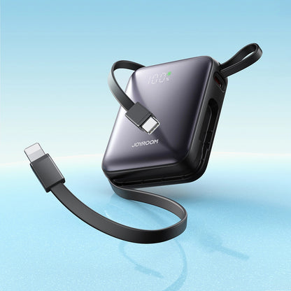Batteria Esterna Joyroom JR-PBF27, 10000mAh, 22.5W, PD, 1 x Lightning - 2 x USB-C, Nera