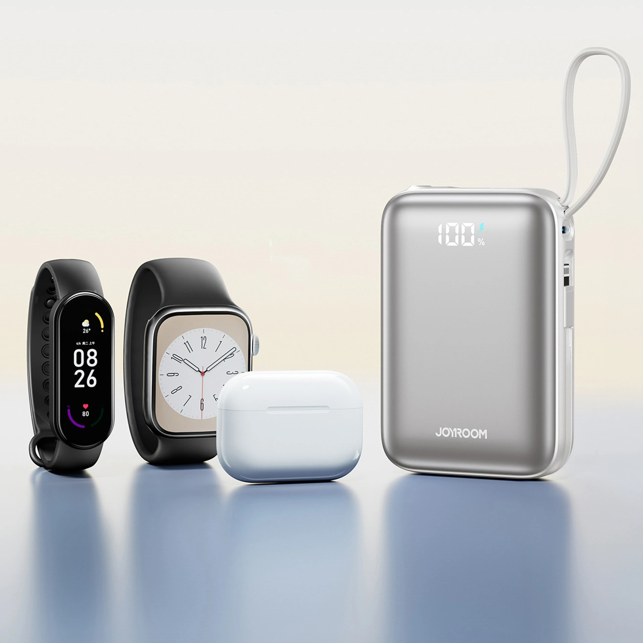 Batterie Externe Joyroom JR-PBF29, 20000mAh, 22.5W, QC + PD, 1 x Lightning - 2 x USB-C, Blanche