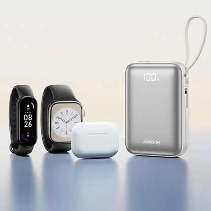 Batterie Externe Joyroom JR-PBF29, 20000mAh, 22.5W, QC + PD, 1 x Lightning - 2 x USB-C, Blanche