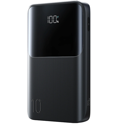 Batterie Externe Joyroom JR-QP191, 10000mAh, 22.5W, QC + PD, 1 x USB-A - 2 x USB-C, Noire