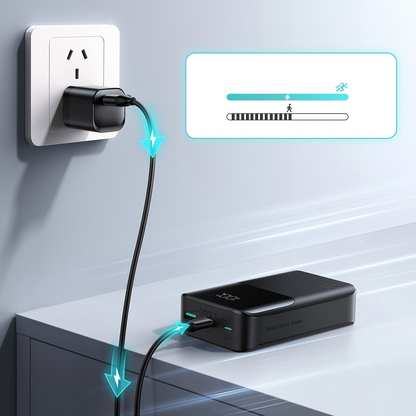 Batterie Externe Joyroom JR-QP192, 20000mAh, 22.5W, QC + PD, 1 x USB-A - 2 x USB-C, Noire