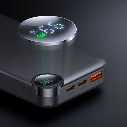 Batterie Externe McDodo MC-3850 Display, 10000mAh, 30W, QC + PD, 1 x USB-A - 2 x USB-C, Noire