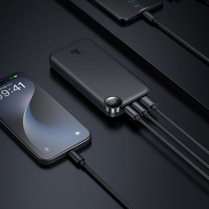 Batterie Externe McDodo MC-3850 Display, 10000mAh, 30W, QC + PD, 1 x USB-A - 2 x USB-C, Noire