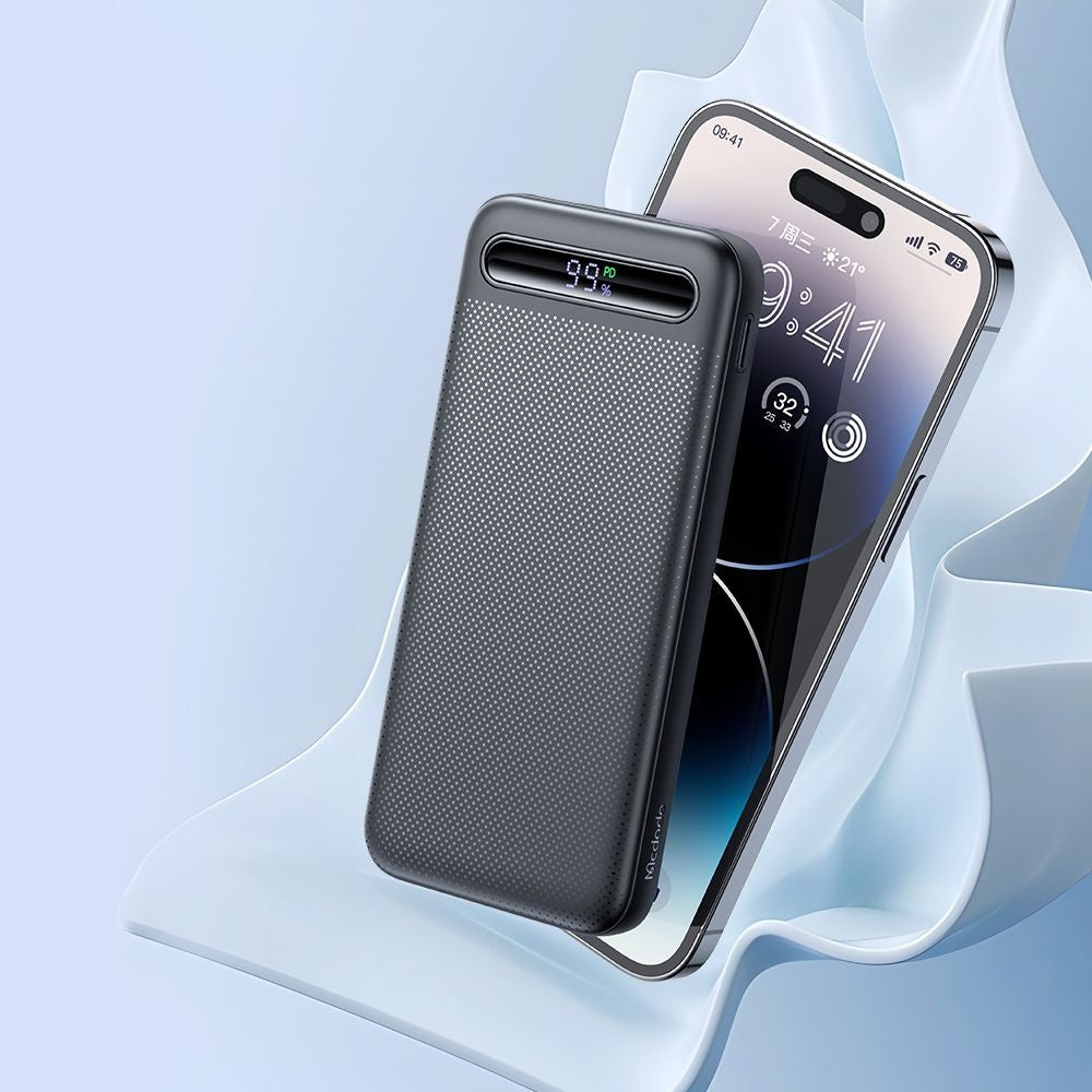 Externer Akku McDodo MC-3881 Star, 10000mAh, 22.5W, QC + PD, 2 x USB-A - 1 x USB-C, Schwarz