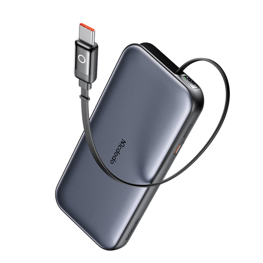 Externe Batterie McDodo MC-5920 MetaFree, 10000mAh, 45W, PD, 2 x USB-C, Grau