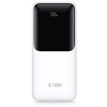Batterie Externe Tech-Protect PB02, 20000mAh, 22.5W, QC + PD, 1 x USB-C - 2 x USB-A, Blanche