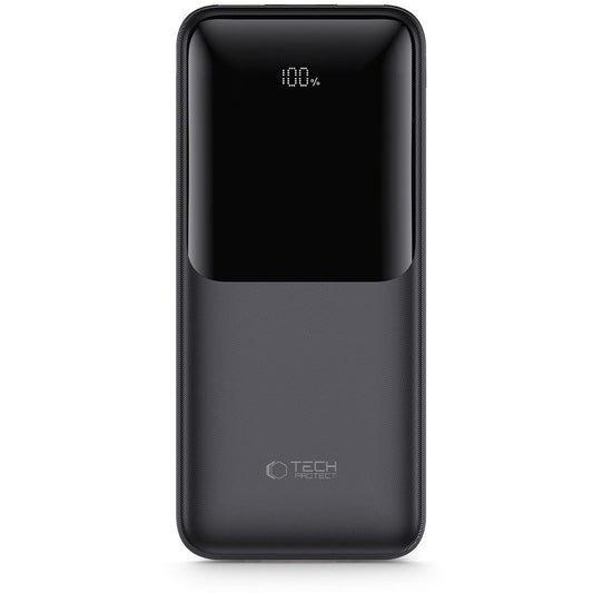 Externer Akku Tech-Protect PB02, 20000mAh, 22.5W, QC + PD, 1 x USB-C - 2 x USB-A, Schwarz